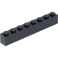 LEGO 100 Stück 3008 Stein Brick 1x8 Part Basic Steine 100 Schwarz