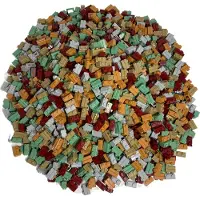 LEGO 50 Stück 1x2 Profilmauersteine, bunt gemischt