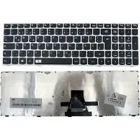 T-ProTek DE Tastatur Keyboard Silber Rahmen Ohne Beleuchtung kompatibel für Lenovo Z501