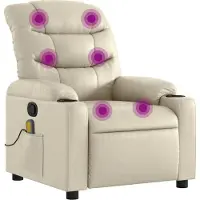 Syfax Massagesessel Creme Kunstleder
