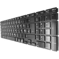T-ProTek DE schwarz Glossy Tastatur mit Beleuchtung ohne Rahm kompatibel für Toshiba Radius P55W-C