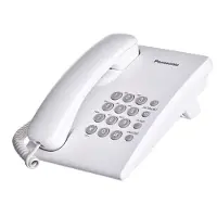 Panasonic KX-TS500PDW, Analoges Telefon, Kabelgebundenes Mobilteil, 100 Eintragungen, Weiß