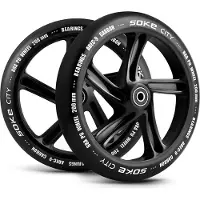 B2X City-Scooter-Räder 200 mm Schwarz 2er-Pack