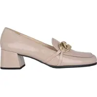Högl Damen Pumps Ally, klassische Loafer-Pumps aus Lammleder mit Blockabsatz