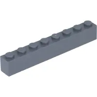 LEGO 50 Stück 3008 Stein Brick 1x8 Part Basic Steine 50 Dunkles Bläuliches Grau