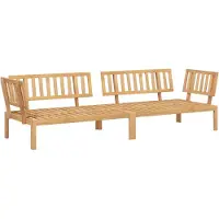 Syfax Garten-Ecksofas aus Paletten 2 Stk. Massivholz Akazie