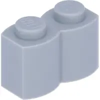 LEGO 1x2 Pallisade - 250 Stück Helles Bläuliches Grau