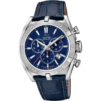Jaguar Herren Uhr Chronograph Elegant Luxus Leder Executive blau D2UJ857/B