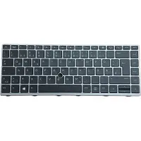 T-ProTek DEUTSCHE-Tastatur Schwarz , Silber Rahmen,Trackpoint für HP EliteBook 840 G5 3JX06EA