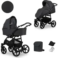Kunert 2in1 MATA in Anthrazit/Graphit – Vielseitiger Babywagen für Komfort und Sicherheit