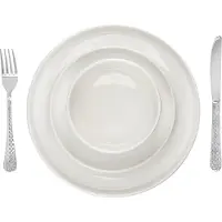 MIKASA Set de Camberlie Geschirr, Teller und Schalen de skandinavischer Stil de weißes Porzellan, 12tlg.