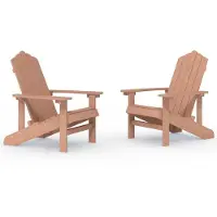 Syfax Adirondack-Gartenstühle 2 Stk. HDPE Braun