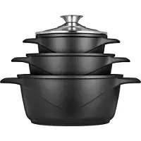 Smile MGK-18 Suppentopf Schwarz Aluminium