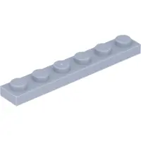 LEGO 1x6 Platte 3666 - 50 Stück Hellgrau