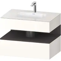 Duravit Einbauwaschtisch-Möbel-Set Qatego 80x55x60cm, gra m/we hgl, Konsolen-Waschtischunterbau