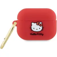 Hello Kitty Silikon 3D Kitty Kopf Hülle Für Airpods Pro 2 (2022/2023) - Rot