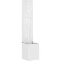 Syfax Garten Sichtschutz-Leinwand Floral Weiß 32 x 32 x 150 cm