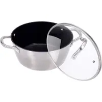 Eh Excellent Houseware ORION Topf / Kochtopf WAVE 24 cm 5l ILAG non-stick ECO FRIENDLY für Gasherd Induktion