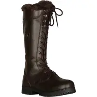 Moretta - Damen Landstiefel "Nola", Spitze, Leder ER1880 (42 EU) (Braun)