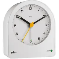 Braun BC22, Quarzwecker, Rund, Weiß, Gelb, 12 h, Summer, Akku