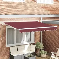 Syfax Ersatzbespannung für Markise 3,5x2 m Bordeauxrot Polyester
