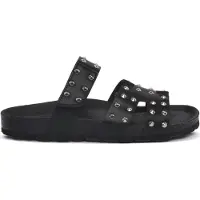 Grünland Damen Sommer Flipflops mit verstellbarem Klettverschluss, Modell CB0738NERO