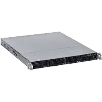 Supermicro CSE813MFTQC-R407CB, Rack (1U), Schwarz, 4 Lüfter, SATA, Serial Attached SCSI (SAS), HDD & SSD, 400 W