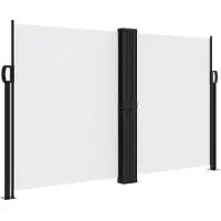 Syfax Seitenmarkise Ausziehbar Weiß 140x600 cm