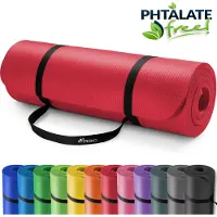 Tresko Yogamatte Fitnessmatte Gymnastikmatte Pilates 185x60x1,0cm Rot