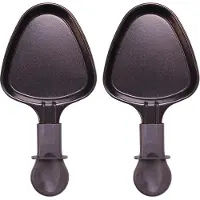 Piebert 2x 27041 Raclette Pfännchen Oval für Klarstein Princess Tristar Tefal BxLxH: 10x19,7x1,4cm Antihaftbeschichtet