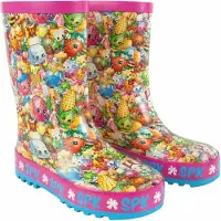 Sonstiges Shopkins - Mädchen Gummistiefel, Rundum bedruckt NS7297 (33 EU) (Pink/Blau)
