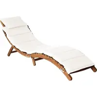 Syfax Sonnenliegen Massivholz Akazie Creme