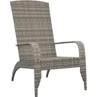 Syfax Adirondack-Gartenstuhl Grau Poly Rattan