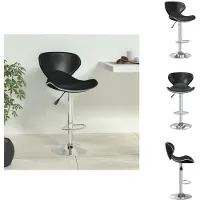 vidaXL Barhocker Schwarz Kunstleder - Barhocker