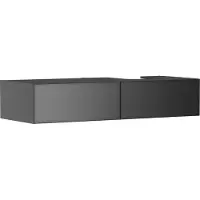 Hansgrohe Xevolos E Waschtischunterschrank, 2 Schubkästen, 1 Ausschnitt rechts, 1370x550x275mm, für Konsole mit Aufsatzwaschtisch, 54324770, Farbe: Korpus Schiefergrau Matt, Front Schiefergrau