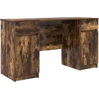 Syfax Schreibtisch Räuchereiche 140 x 49 x 76 cm Holzwerkstoff
