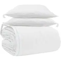 Syfax Bettdecken Set mit Kissen 3 Stk. Weiß Daunenfeder
