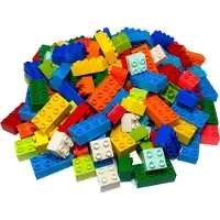 LEGO DUPLO 2x2, 2x4 Steine Bausteine Bunt Gemischt - 3437 3011 NEU! Menge 50x – Jede Mischung individuell zusammengestellt