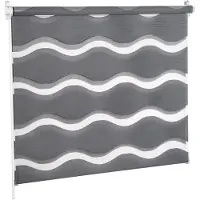 KS Handel 24 ?? Doppelrollo Fensterrollo WELLE mit 3D EFFEKT ?? (hellgrau, 80x150 cm)