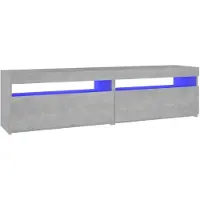 Sonstiges TV-Schränke 2 Stk. mit LED-Leuchten Betongrau 75x35x40 cm