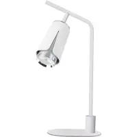 Milagro Elegante Schreibtischlampe Flower Weiß/Silber GU10