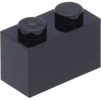 LEGO 500 Stück Steine 1x2, Schwarz