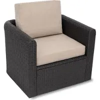 Hobbygarden Sitz- und Rückenkissen Set MIA TECH für Polyrattanmöbel 60x55/55x40 cm – abnehmbarer Bezug, 10 cm dick, –