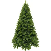 Triumph tree Tsuga Weihnachtsbaum - Weihnachten Dekoration mit Voller Optik - Weihnachtsdeko für Innenräume - Kunststoff Baum mit 386 Ästen - H155 x Ø104 cm - Grün