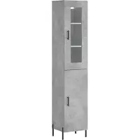 Syfax Highboard Betongrau 34,5x34x180 cm Holzwerkstoff