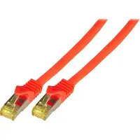 EFB Elektronik MK7001.10R RJ45 Patchkabel Cat.6A S/FTP LSZH Cat.7 Rohkabel rot 10m MK700110R
