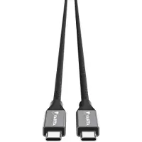 Varta Kabel USB Typ C auf USB Typ C, 2m, Speed Charge & Sync, Ladekabel für Strom- und Datenübertragung, 100 W, schwarz, Nylon, Drinnen, AC, USB