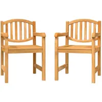 Syfax Gartenstühle 2 Stk. 58x59x88 cm Massivholz Teak