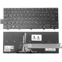 T-ProTek Tastatur - Farbe: Schwarz - mit Rahmen - mit Beleuchtung Deutsches Tastaturlayout kompatibel für DELL Inspiron 14-7447