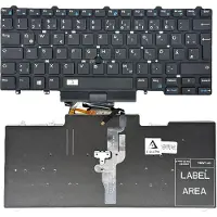 T-ProTek DEUTSCHE - Tastatur Keyboard Ohne Rahmen mit Beleuchtung kompatibel für DELL Latitude E7450